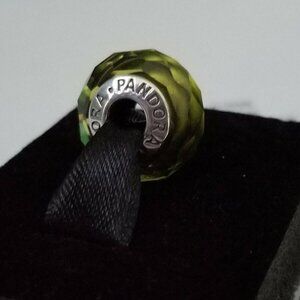 PANDORA Sterling Silver Country Edition RETIRED Olive Green Faceted 791729NLG